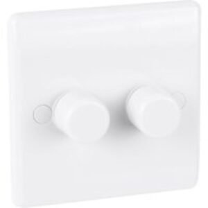 Bg Low Profile Push Dimmer Switch 2 Gang 2 Way 400W