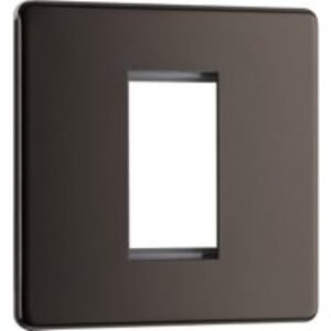 Bg Screwless Flat Plate Black Nickel Data Plate 1 Gang 1 Module