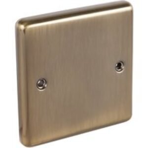 Wessex Antique Brass Blank Plate 1 Gang