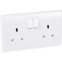 Bg 13A Low Profile Switched Socket 2 Gang Double Pole
