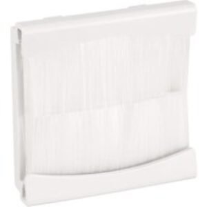 Euro Module Brush Module White 2 Mod Single Plate