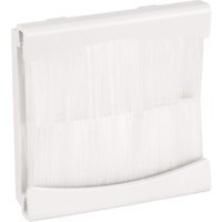 Euro Module Brush Module White 2 Mod Single Plate