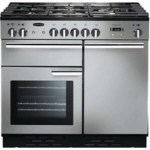 Rangemaster Professional Plus Dual Fuel Range Cooker 100cm Stainless Steel with Chrome Trim - PROP100DFFSS/C