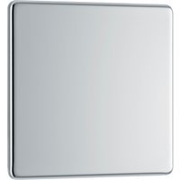 Bg Screwless Flat Plate Polished Chrome Blank Plate 1 Gang