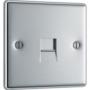 Bg Polished Chrome Telephone Socket Slave