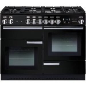 Rangemaster Professional Plus Natural Gas Range Cooker 110cm Black with Chrome Trim - PROP110NGFGB/C HD