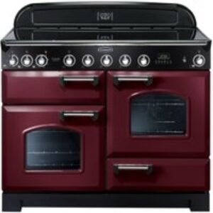 Rangemaster Classic Deluxe Induction Range Cooker 110cm Cranberry with Chrome Trim - CDL110EICY/C