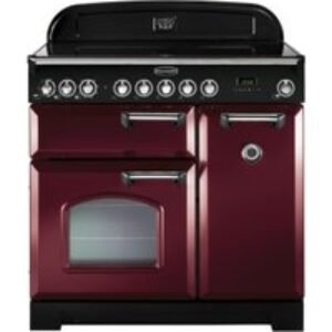Rangemaster Classic Deluxe Induction Range Cooker 90cm Cranberry with Chrome Trim - CDL90EICY/C