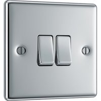 Bg Polished Chrome 10A Switch 2 Gang 2 Way