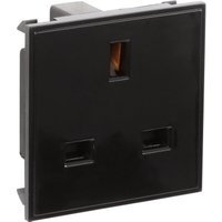 Euro Module Socket Outlet 13A Black