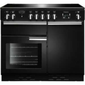 Rangemaster Professional Plus Induction Range Cooker 100cm Black with Chrome Trim - PROP100EIGB/C