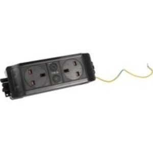Powerdata Technologies Under Desk Power Outlet 2 x Sockets