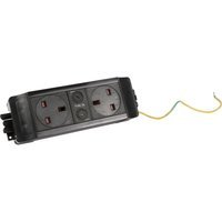 Powerdata Technologies Under Desk Power Outlet 2 x Sockets