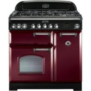 Rangemaster Classic Deluxe Dual Fuel Range Cooker 90cm Cranberry with Chrome Trim - CDL90DFFCY/C