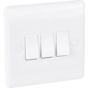 Bg 10A Low Profile Switch 3 Gang 2 Way