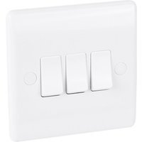 Bg 10A Low Profile Switch 3 Gang 2 Way