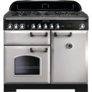 Rangemaster Classic Deluxe Dual Fuel Range Cooker 100cm Royal Pearl with Chrome Trim - CDL100DFFRP/C