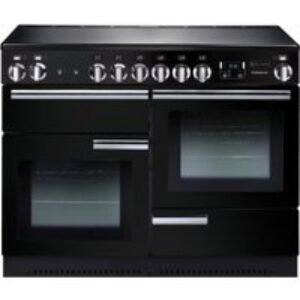 Rangemaster Professional Plus Induction Range Cooker 110cm Black with Chrome Trim - PROP110EIGB/C