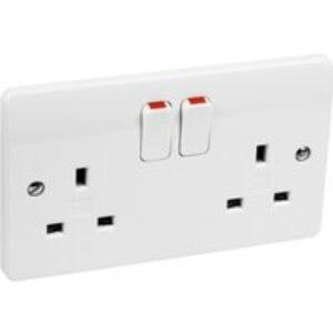 MK Dp Switched Socket 2 Gang