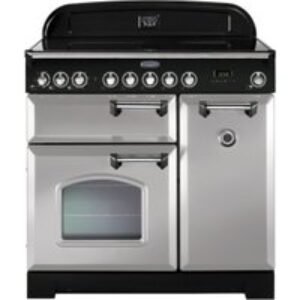 Rangemaster Classic Deluxe Induction Range Cooker 90cm Royal Pearl with Chrome Trim - CDL90EIRP/C