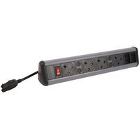 Powerdata Technologies Desktop Power Outlet 4 x Sockets + 2 x CAT6 Couplers