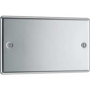 Bg Polished Chrome Blank Plate 2 Gang