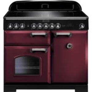Rangemaster Classic Deluxe Induction Range Cooker 100cm Cranberry with Chrome Trim - CDL100EICY/C