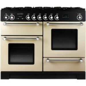 Rangemaster Kitchener Dual Fuel Range Cooker 110cm Cream with Chrome Trim - KCH110DFFCR/C_HD
