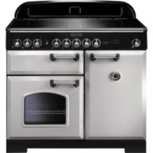 Rangemaster Classic Deluxe Induction Range Cooker 100cm Royal Pearl with Chrome Trim - CDL100EIRP/C