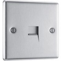 Bg Brushed Steel Telephone Socket Master