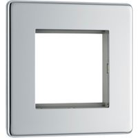Bg Screwless Flat Plate Polished Chrome Data Plate 1 Gang 2 Module