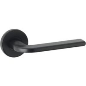 Urfic Gloucester Lever On Rose Door Handle Ebony Black