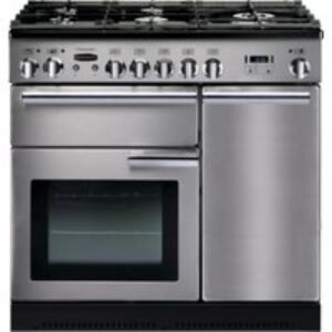Rangemaster Professional Plus Dual Fuel Range Cooker 90cm Stainless Steel with Chrome Trim - PROP90DFFSS/C