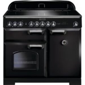 Rangemaster Classic Deluxe Induction Range Cooker 100cm Black with Chrome Trim - CDL100EIBL/C