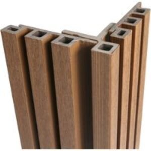 Ecoscape Spiced Oak Composite Slatted Cladding Corner Trim 3600mm