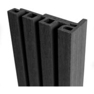 Ecoscape Midnight Composite Slatted Cladding End Trim 3600mm