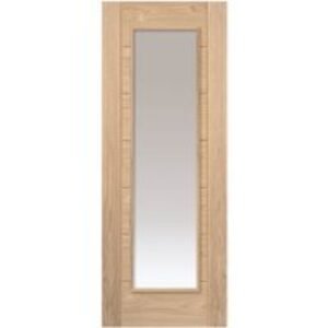 JB Kind Internal Palomino Ladder Style Unfinished Glazed Door Oak 1981 x 762 x 35mm