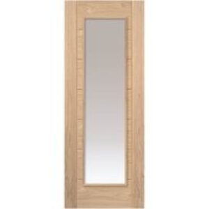 JB Kind Internal Palomino Ladder Style Unfinished Glazed Door Oak 1981 x 838 x 35mm