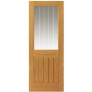 JB Kind Internal Suffolk Cottage Style Prefinished Half Light Glazed Door Thames Oak 1981 x 686 x 35mm