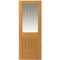 JB Kind Internal Suffolk Cottage Style Prefinished Half Light Glazed Door Thames Oak 1981 x 762 x 35mm