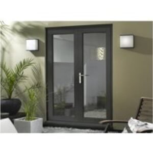 Extenal Finished Grey Slimline French Doors 1490mm