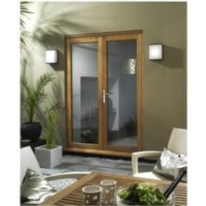 Extenal Fully Finished Pattern 10 Oak Veneer French Doors 1790 x 54mm