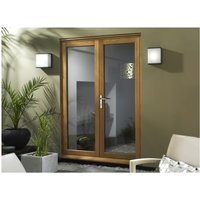 External Fully Finished Pattern 10 Oak Veneer French Doors 1490 x 54mm