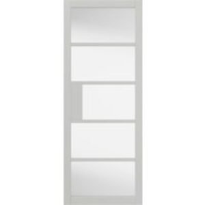 JB Kind Metro 5 Light Clear Glazed White Primed Door 1981 x 762 x 35mm