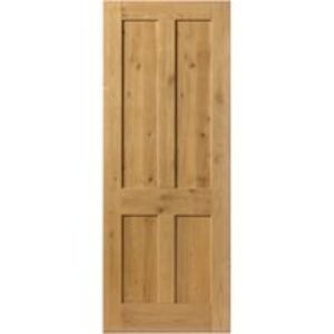Jb Kind Oak Rustic 4 Panel Prefinished Door 1981 x 762 x 35mm
