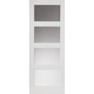 JB Kind Cayman 4 Light Clear Glazed White Primed Door 1981 x 762 x 35mm