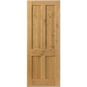 JB Kind Oak Rustic 4 Panel Prefinished Internal Door 1981 x 610 x 35mm
