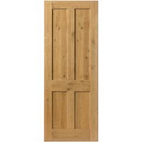 JB Kind Oak Rustic 4 Panel Prefinished Internal Door 1981 x 610 x 35mm