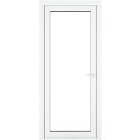 Crystal Single Door Full Glass Left Hand White Clear 890 x 2090 x 70mm