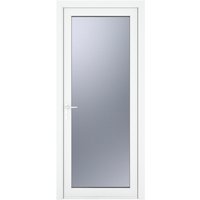 Crystal Single Door Full Glass Right Hand White Obscure 890 x 2090 x 70mm